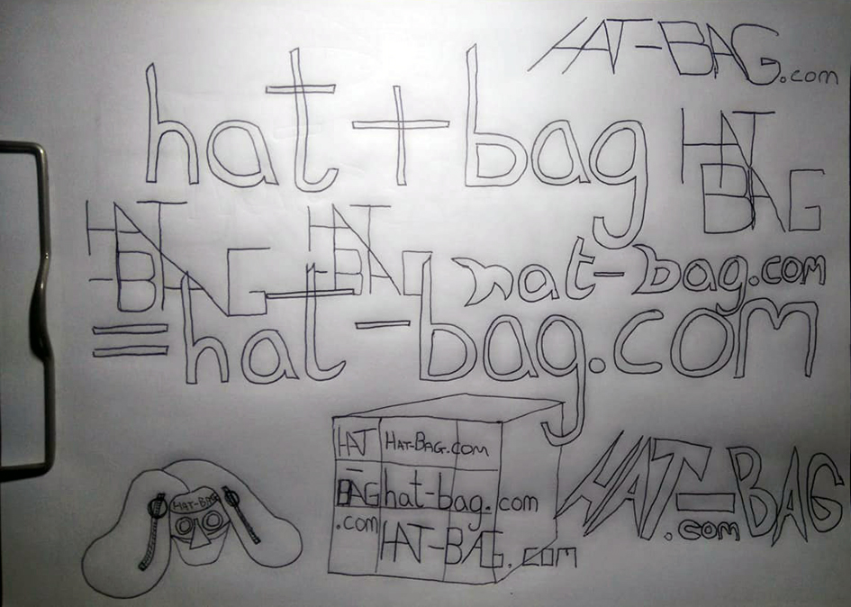 hat bag logo development